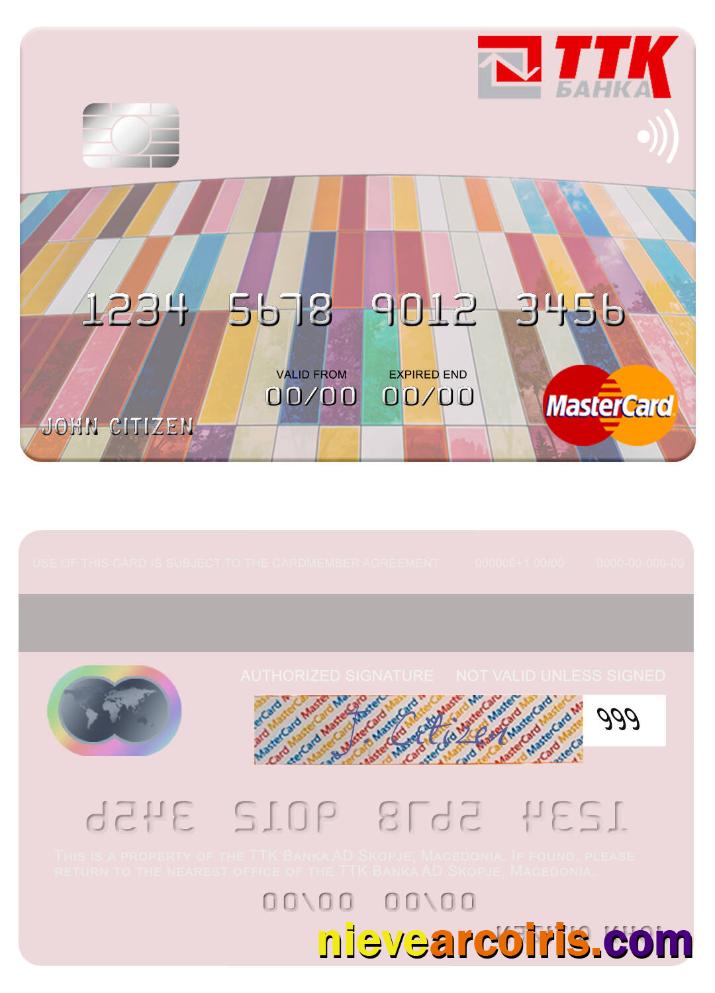 Macedonia TTK Banka AD Skopje mastercard